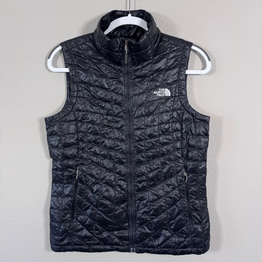 The North Face Thermoball Quilted Puffer Vest Black Full Zip Gorpcore Women's S